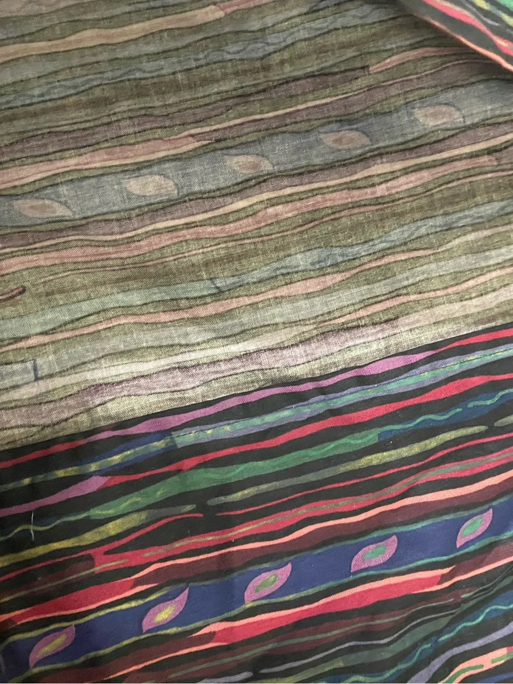 2 ViTG 90s Grandmillennial King Mix Print Jewel Tone Ruffle Trim Pillow Shams